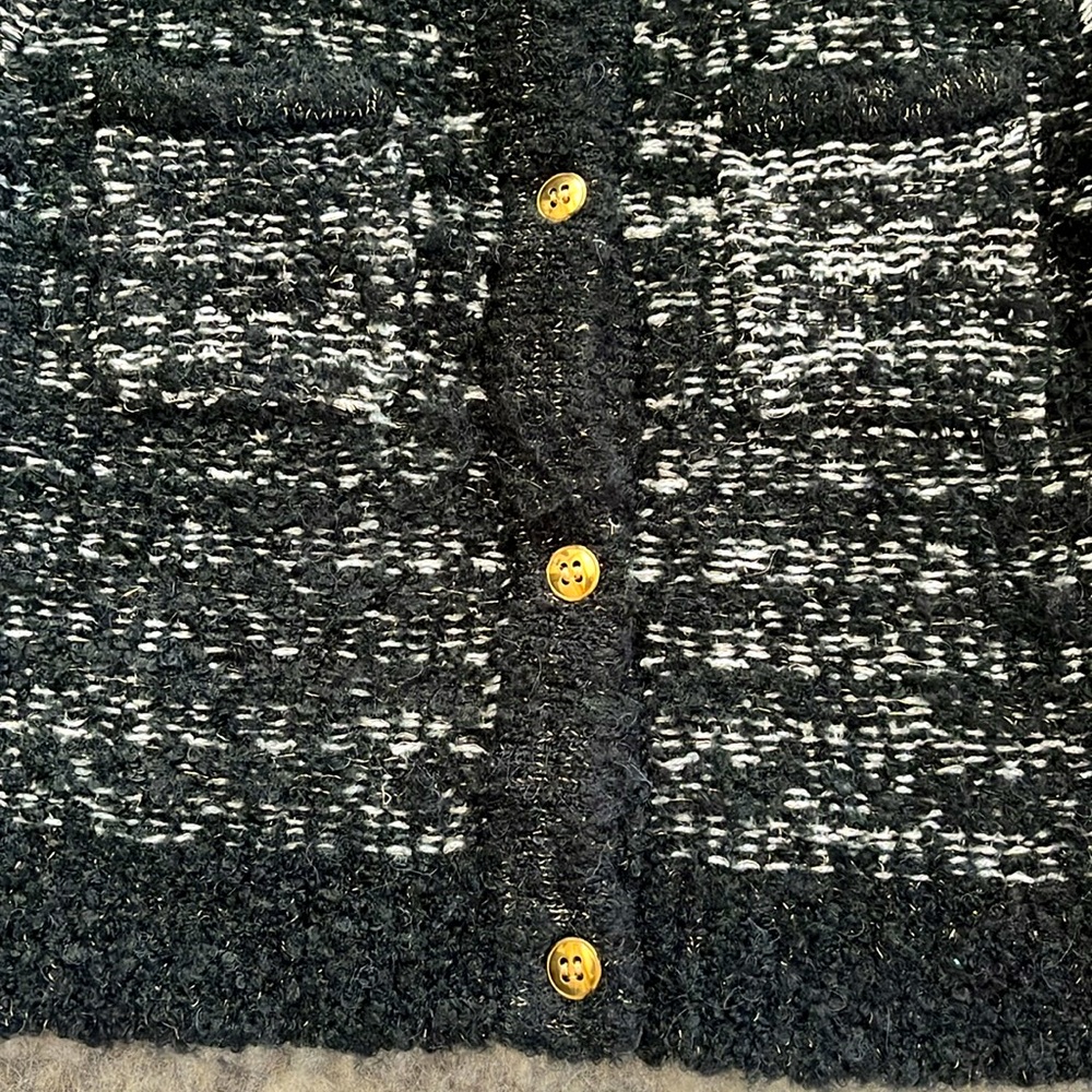 J.Crew Crewcuts Girls' Black Bouclé Lady Jacket/Sweater—XS - Picture 4 of 7